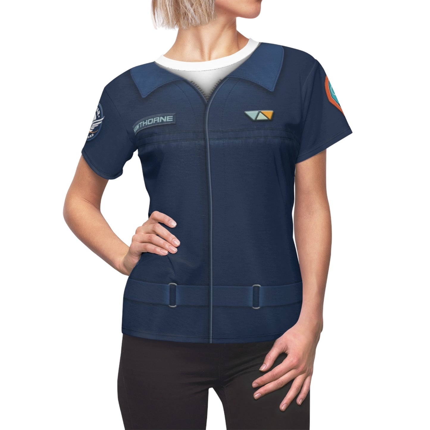 Alisha Hawthorne Blue Uniform Women's Shirt, Lightyear 2022 Costume
