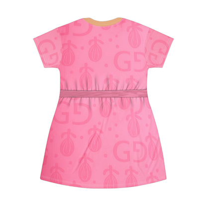 Judith Pink Short Sleeve Dress, Zootopia 2 Character Inspired Costume