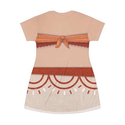 Simea Short Sleeve Dress, Moana 2 Costume