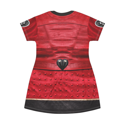 Red Jacket Short Sleeve Dress, Descendants 5 Wicked Wonderland Costume