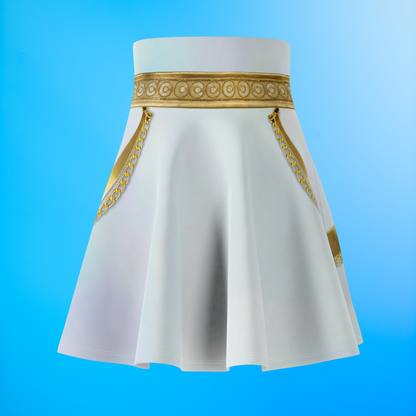 K-Pop White Golden Skirt, Kpop IdoI Girl Group Inspired Cosplay Costume