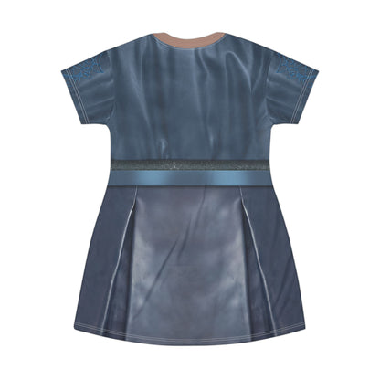 Chloe Charming Blue Jacket Short Sleeve Dress, Descendants 5 Wicked Wonderland Costume