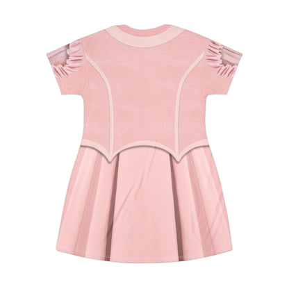 Glinda Pink Good Witch Short Sleeve Dress, Wicked Character Inspired Costume