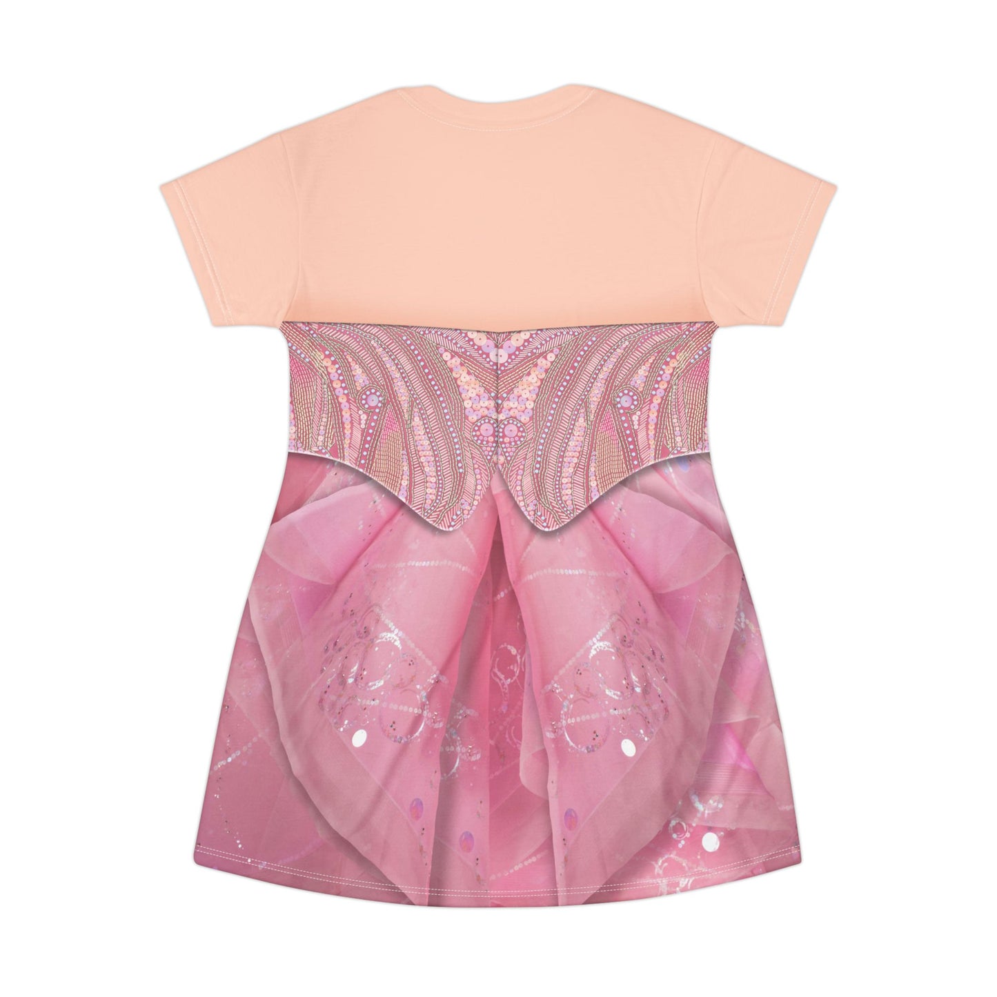 Pink Good Witch Short Sleeve Dress, Broadway Character Inspired Costume