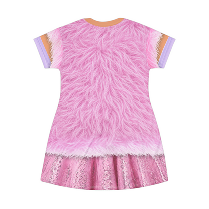 Miss Piggy Pink Short Sleeve Dress, Rock 'n' Roller Coaster Starring the Muppets Costume, Hollywood Studios Outfit, Disney Muppet Cosplay