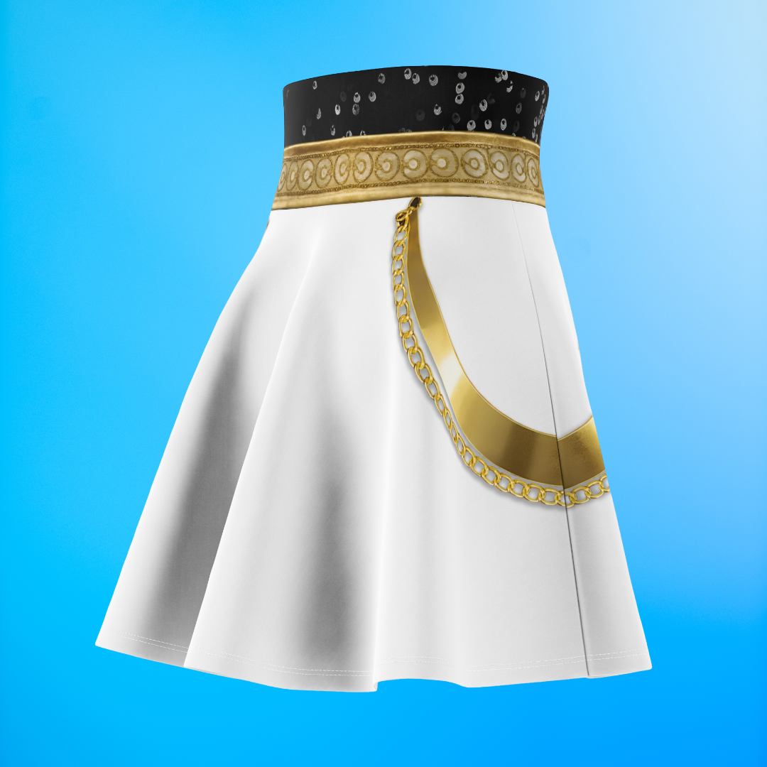 Golden Black K-Pop Skirt, Kpop IdoI Girl Group Inspired Cosplay Costume