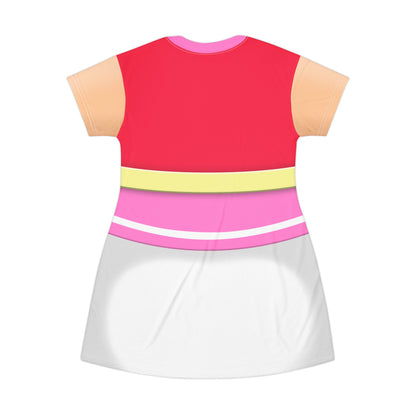 Mushroom Girl Short Sleeve Dress, Game Kart Double Dash Costume