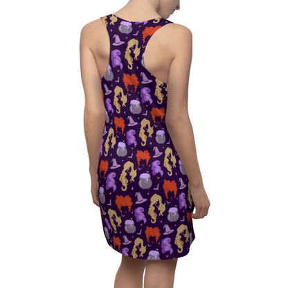Sanderson Sisters Dress, Hocus Pocus Villains Pattern Purple Costume