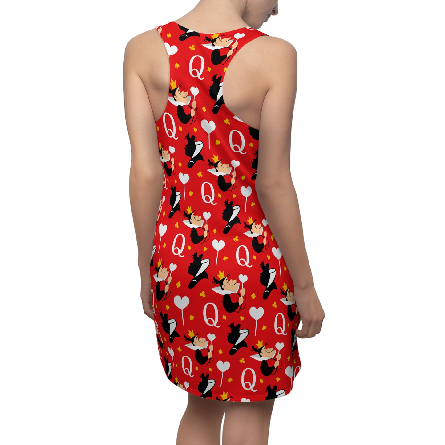 Queen of Hearts Dress, Alice in Wonderland Villain Pattern Red Costume