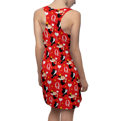 Queen of Hearts Dress, Alice in Wonderland Villain Pattern Red Costume