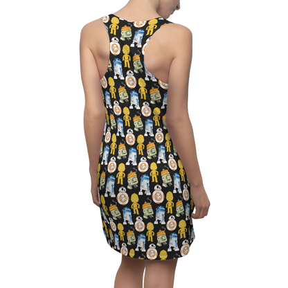 Disney Dress, Star Wars Robots, Disney Dress for Women, Star Wars Dress, Sci-Fi Fan Gift, C1-10P, BB-8, C-3PO, and R2-D2, Disney Costume