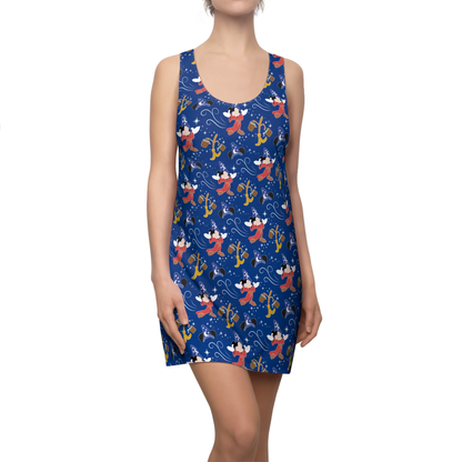 Mickey Fantasia Sorcerer Blue Dress, Magic Kingdom Skater Dress, Disney Wizard Dress, Fantasmic Magical Outfit, WDW Disneyland Trip
