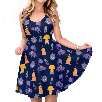 Yzma Cat Kuzco Llama Kronk Dress, The Emperor's New Groove Villain Pattern Costume