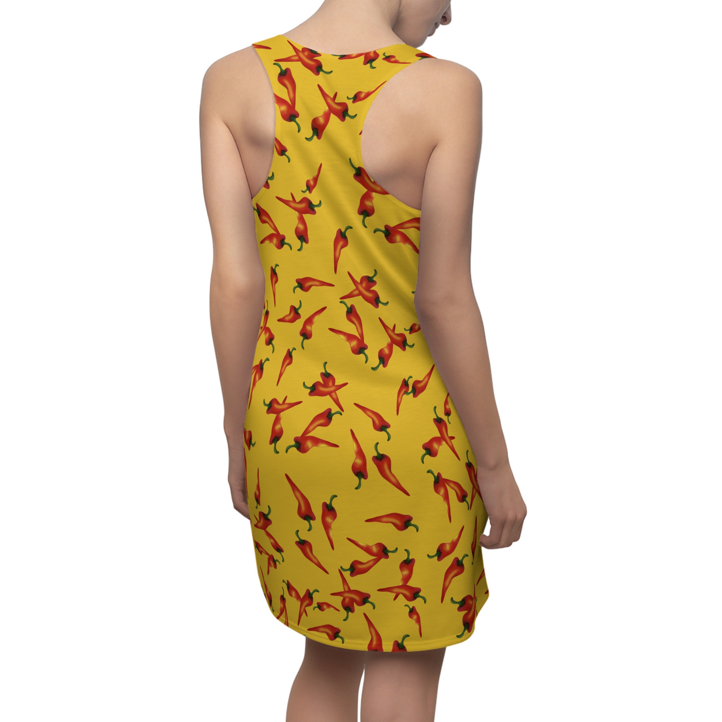 Gonzo Dress, The Puppet Show Aloha Dress, Yellow & Red Chili Pepper Hawaii Pattern, Hawaiian Dress, Cruise Skater Dress, Summer Beach Outfit