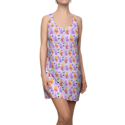Disney Dress, Disney Princess Pattern Purple Outfit, Rapunzel Women's Dress, Tangled Dress, Disney Park Adult Outfits, Magic Kingdom Dress