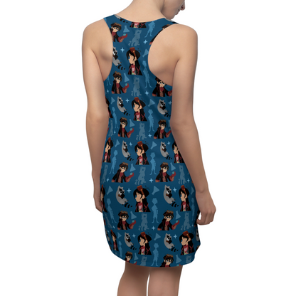 Disney Dress, Disney Character Pattern Blue Outfit, Varian Women's Dress, Tangled The Series Dress, Disney Magic Kingdom Adult Outfits