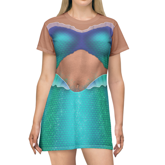 Ariel Short Sleeve Dress, The Little Mermaid 2023 Costume