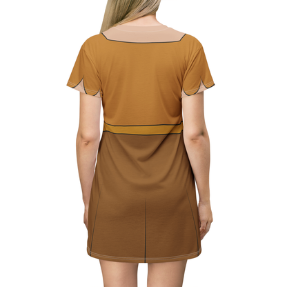 Golden Harp Short Sleeve Dress, Fun and Fancy Free Costume