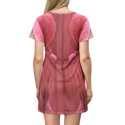 Glinda Pink Sleepwear Short Sleeve Dress, Wicked Character Inspired Costume