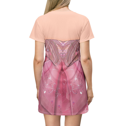 Pink Good Witch Short Sleeve Dress, Broadway Character Inspired Costume