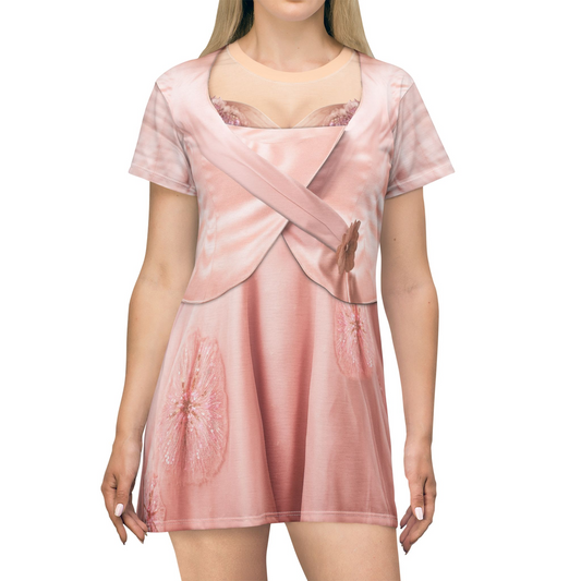 Glinda Engagement Short Sleeve Dress, Wicked Character Inspired Costume