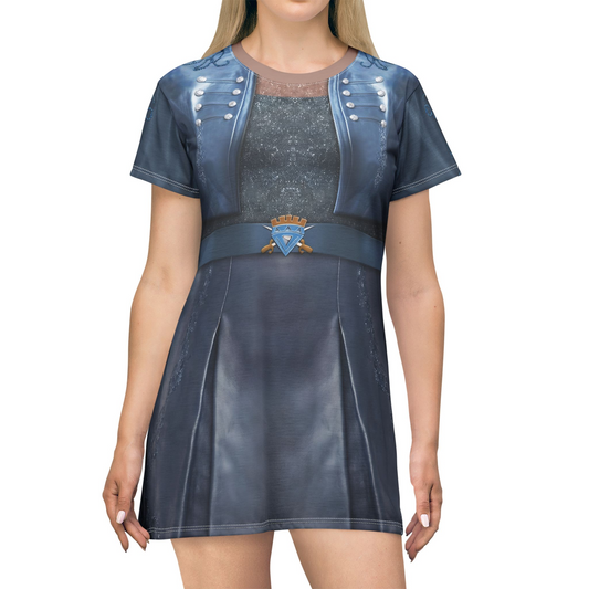 Chloe Charming Blue Jacket Short Sleeve Dress, Descendants 5 Wicked Wonderland Costume