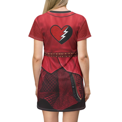 Princess Red Short Sleeve Dress, Descendants 5 Wicked Wonderland Costume