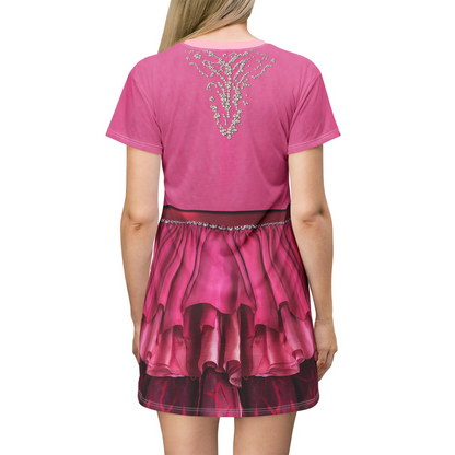 Pink Bubble Short Sleeve Dress, Descendants 5 Wicked Wonderland Costume