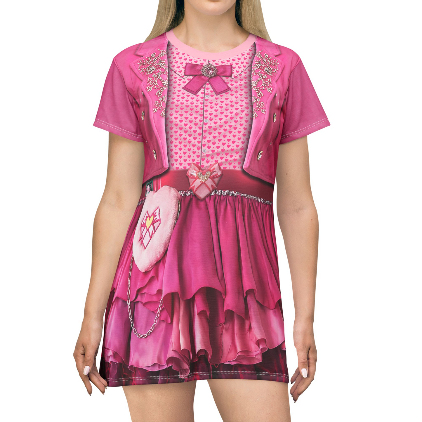Pink Bubble Short Sleeve Dress, Descendants 5 Wicked Wonderland Costume