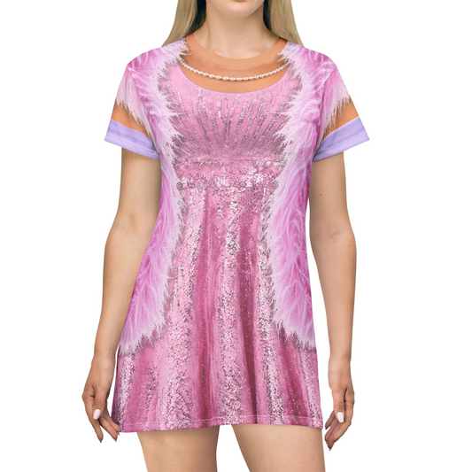 Miss Piggy Pink Short Sleeve Dress, Rock 'n' Roller Coaster Starring the Muppets Costume, Hollywood Studios Outfit, Disney Muppet Cosplay