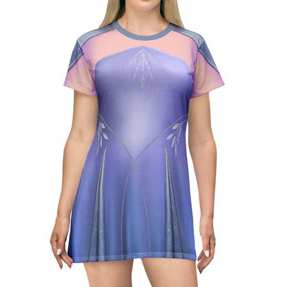 Frozen 3 Costume, Elsa Short Sleeve Dress, Elsa Lavender Hooded Gown, Disney Dresses for Women, Disney Princess Dress, Christmas Outfits
