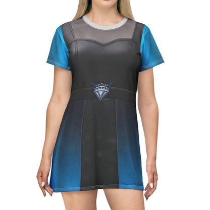 Evil Chloe Costume Skater Dress, Descendants 5 Wicked Wonderland Inspired Dress, Chloe Charming Blue Black Outfit, Disney Halloween Apparel