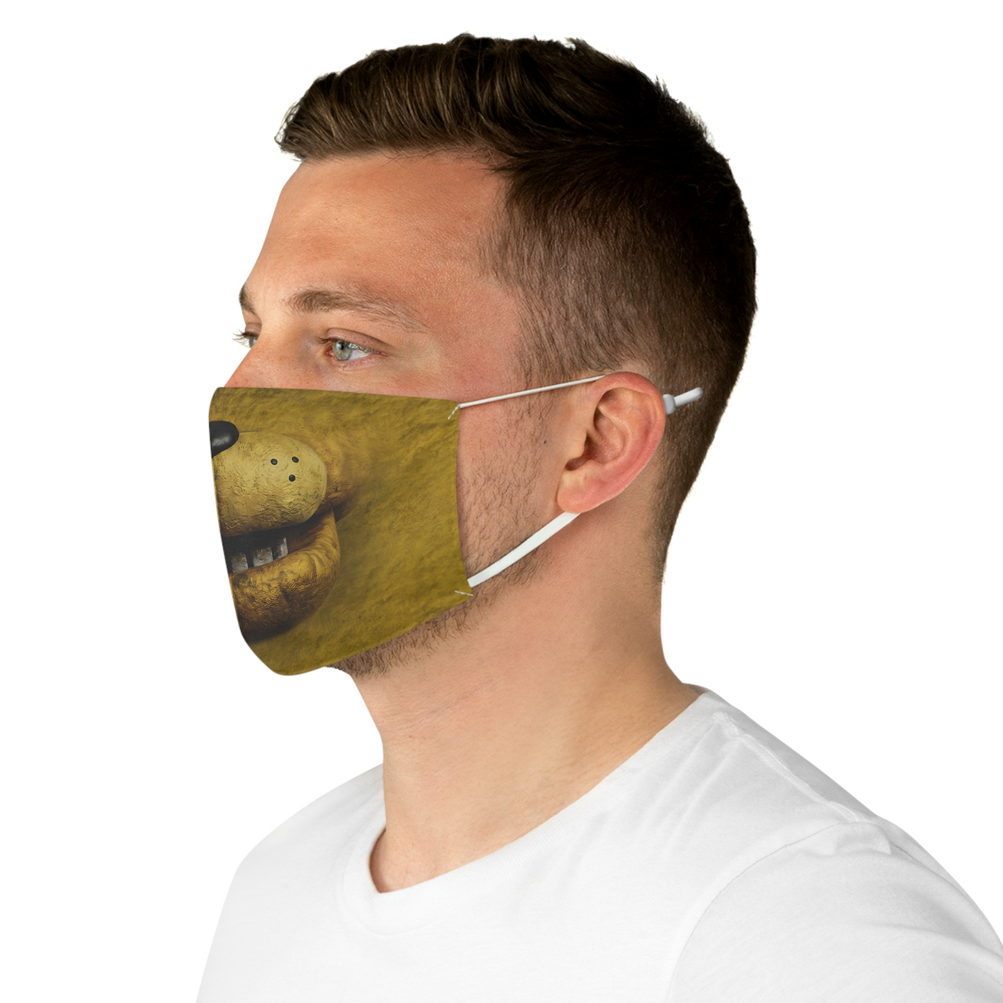 Freddy Animatronic Yellow Face Mask, FNAF Costume