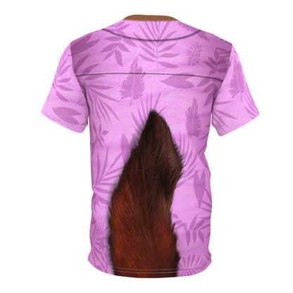 Nick Wilde Pink Hawaiian Shirt, Zootopia 2 Character Inspired Costume