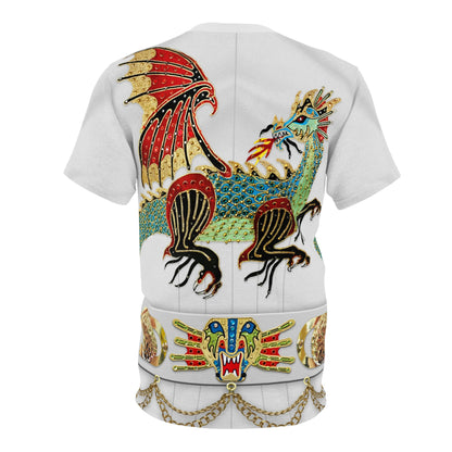 King of Rock Chinese Dragon Shirt, Rock and Roll Legend Singer Inspired Costume