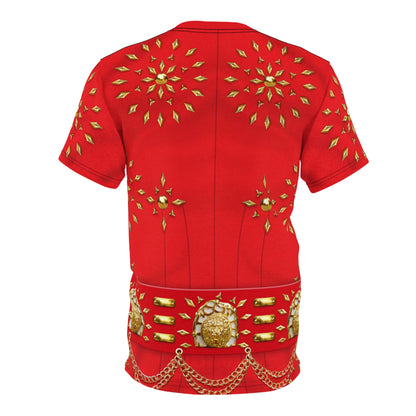 King of Rock Red & Gold Matador Shirt, Rock and Roll Legend Singer Inspired Costume