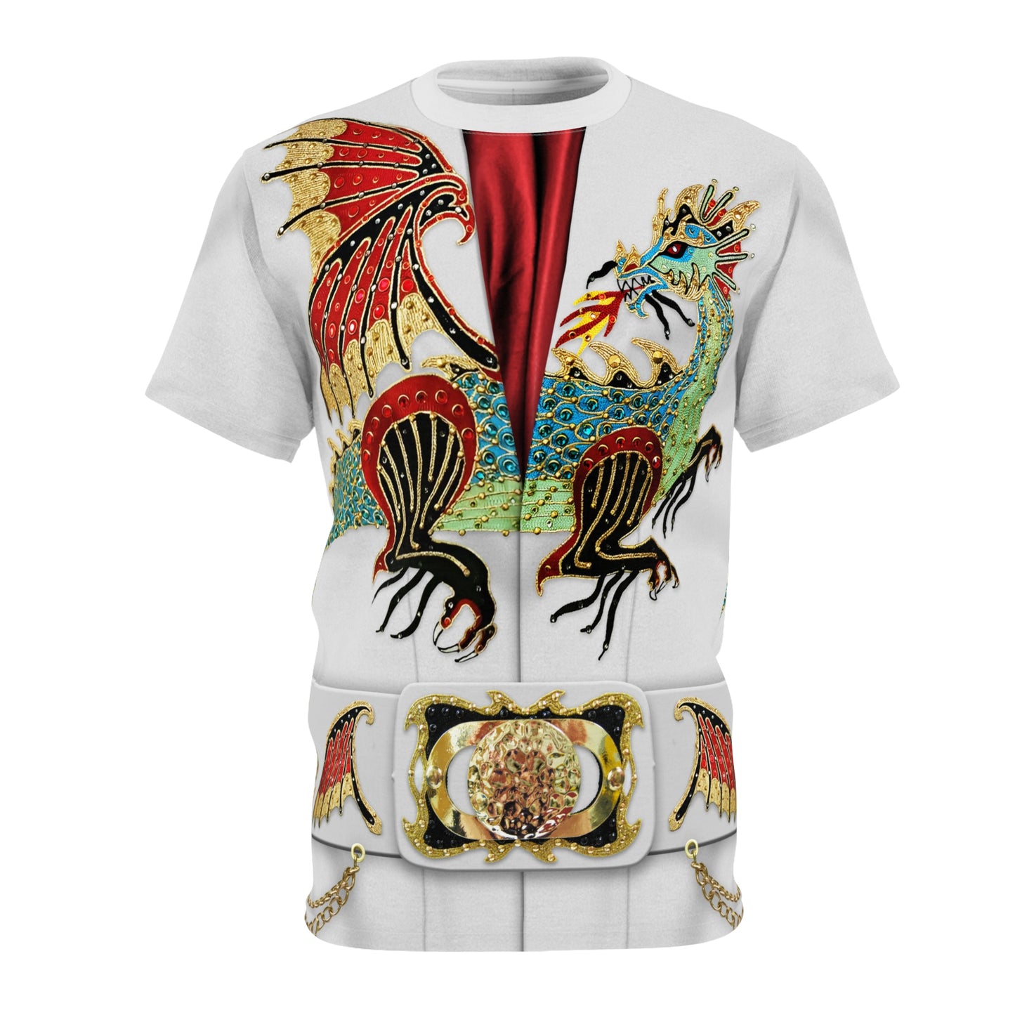 King of Rock Chinese Dragon Shirt, Rock and Roll Legend Singer Inspired Costume