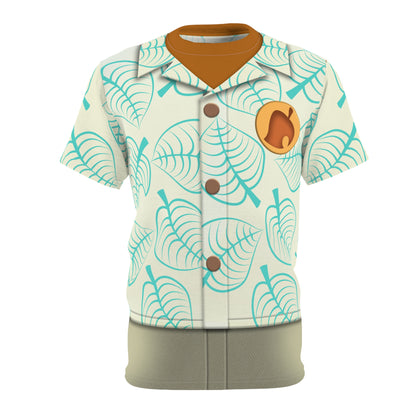 Nook Green Leaves Shirt, Video Game Player Costume