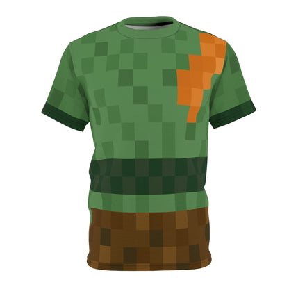 Alex Pixel Gamer Shirt, Video Game Block Character Costume