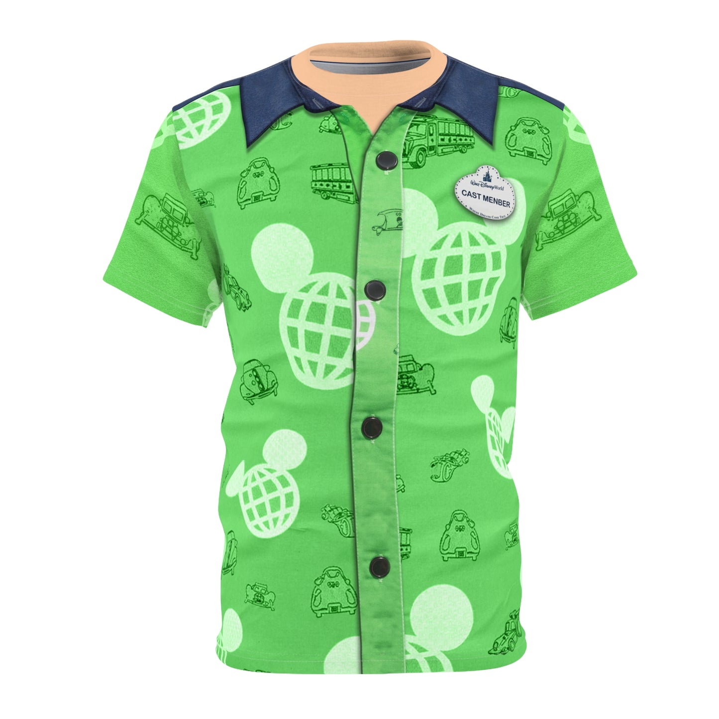 Disney Parking Cast Member Green Shirt, Disney Cast Member Costume