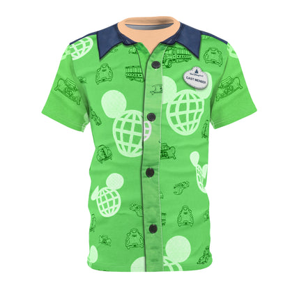 Disney Parking Cast Member Green Shirt, Disney Cast Member Costume