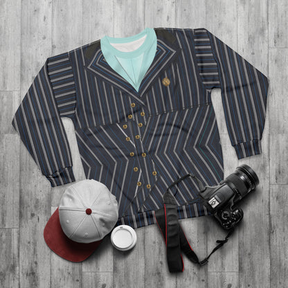 Elphaba Black Striped Shiz Uniform Long Sleeve Cosplay, Wicked Character Inspired Costume