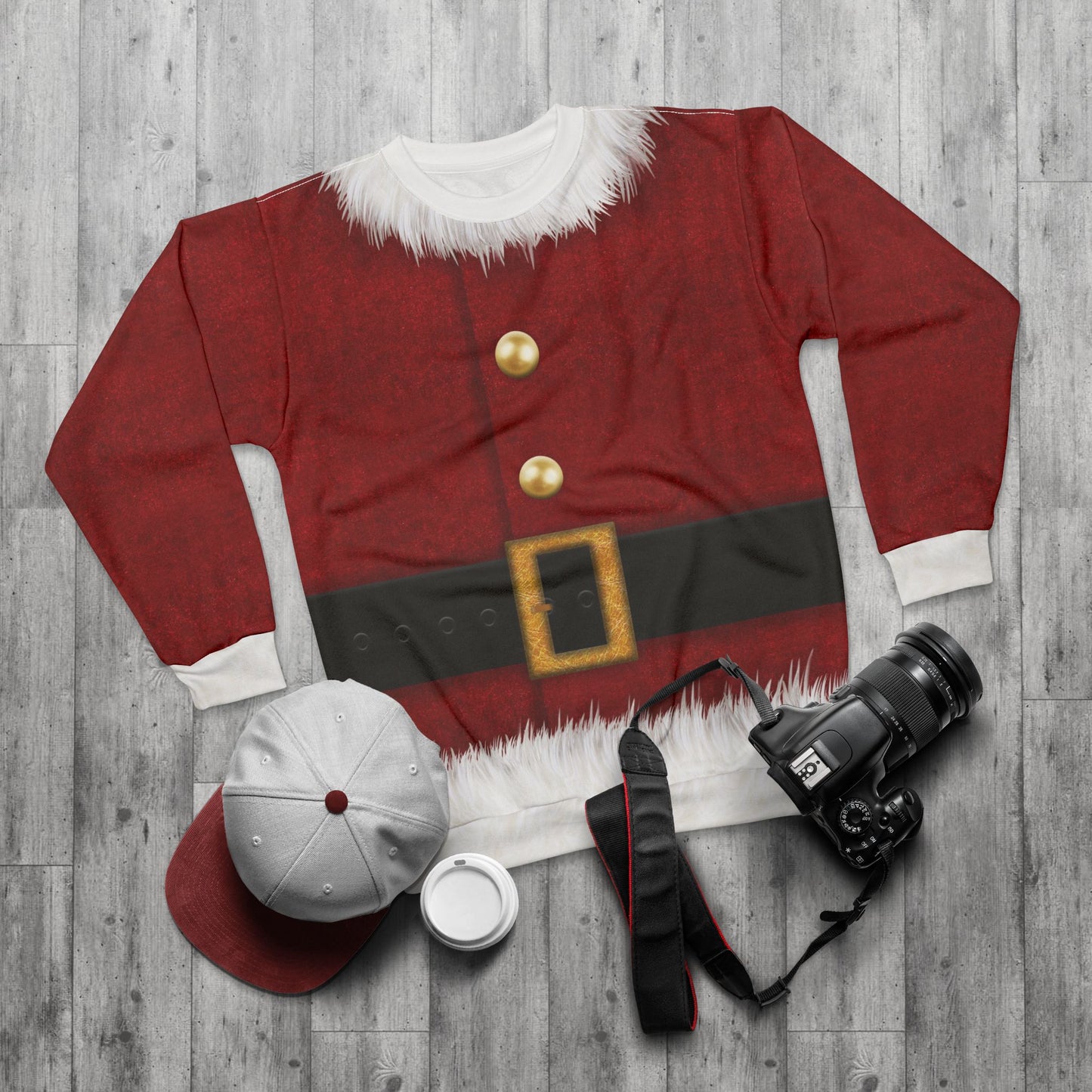 Christmas Long Sleeve Shirt, Santa Claus Costume