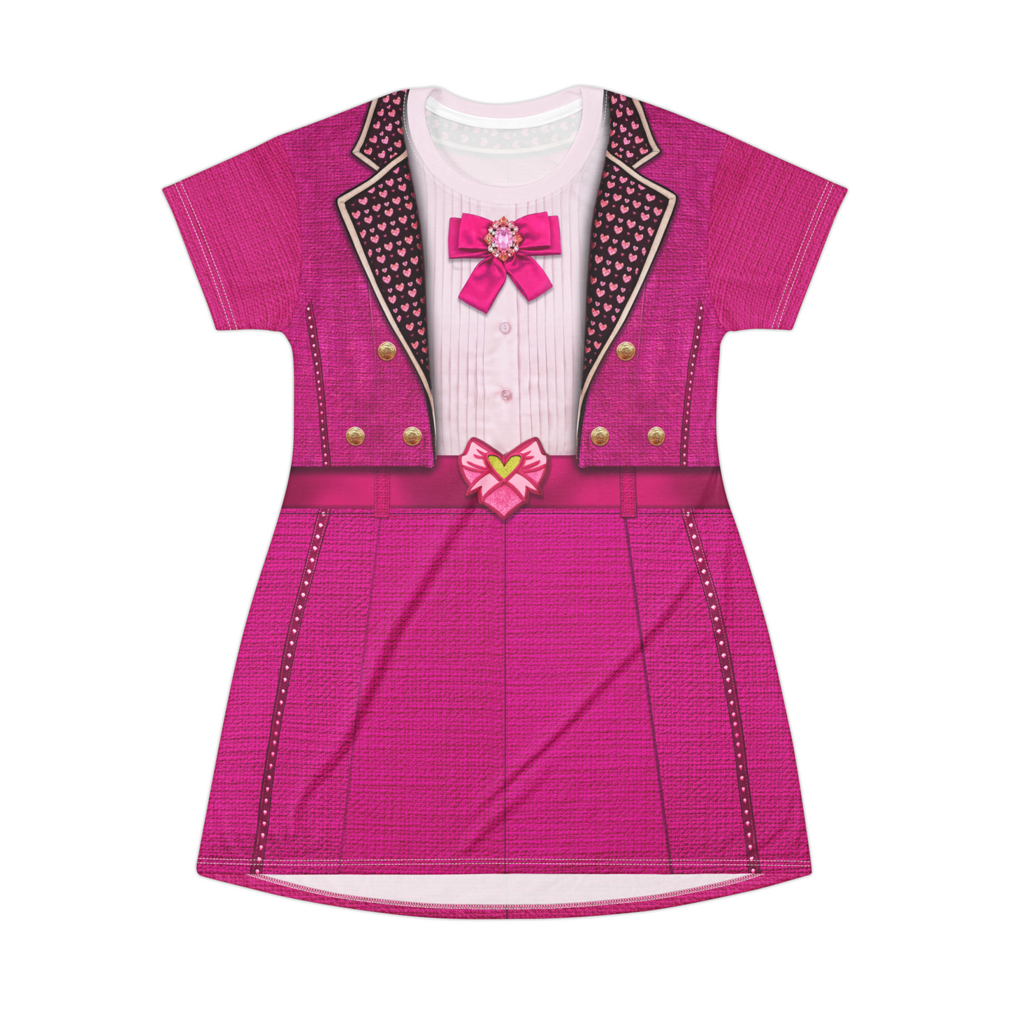 Pink Cute Look Short Sleeve Dress, Descendants 5 Wicked Wonderland Costume
