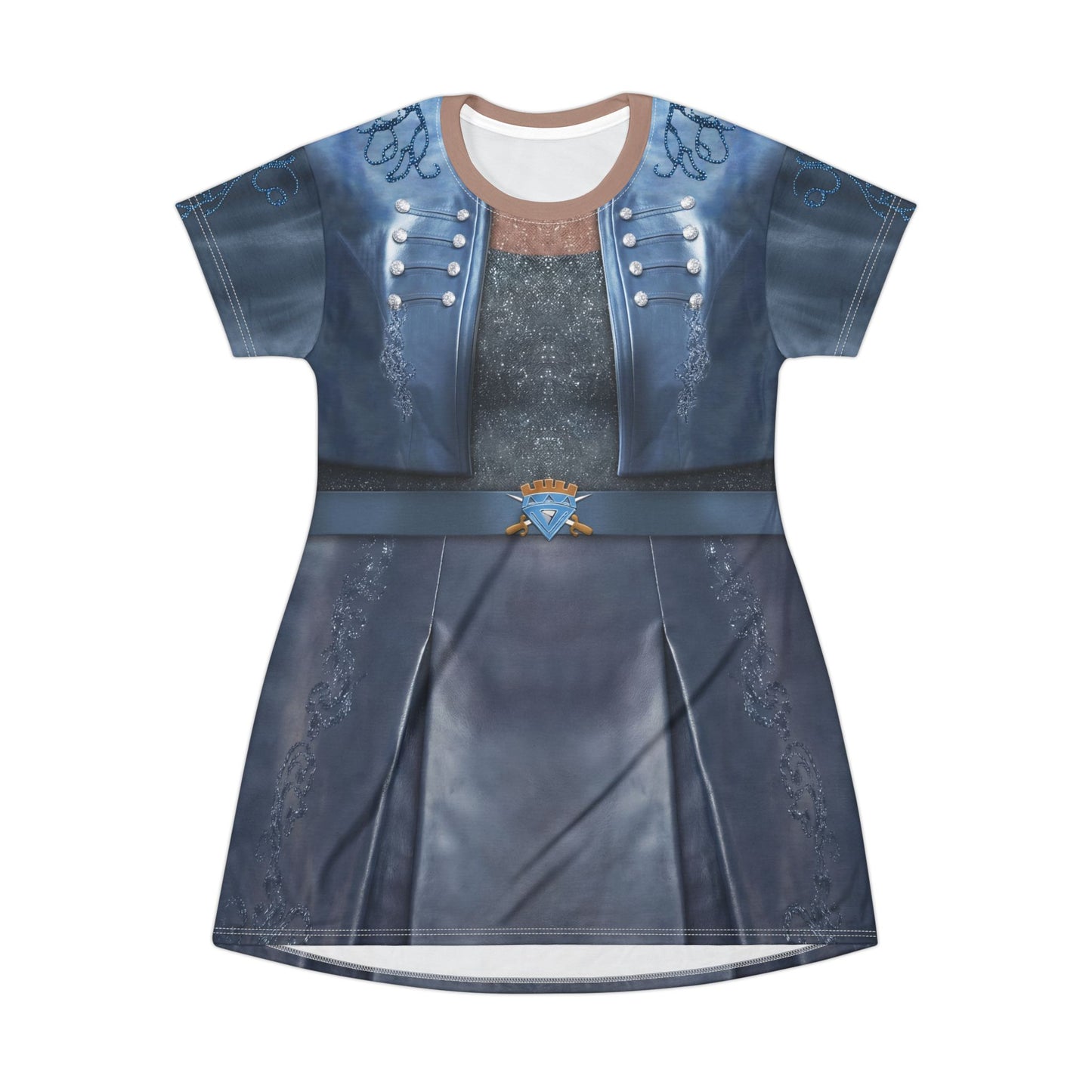 Chloe Charming Blue Jacket Short Sleeve Dress, Descendants 5 Wicked Wonderland Costume