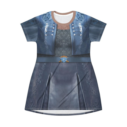 Chloe Charming Blue Jacket Short Sleeve Dress, Descendants 5 Wicked Wonderland Costume