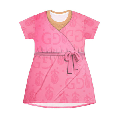 Judith Pink Short Sleeve Dress, Zootopia 2 Character Inspired Costume
