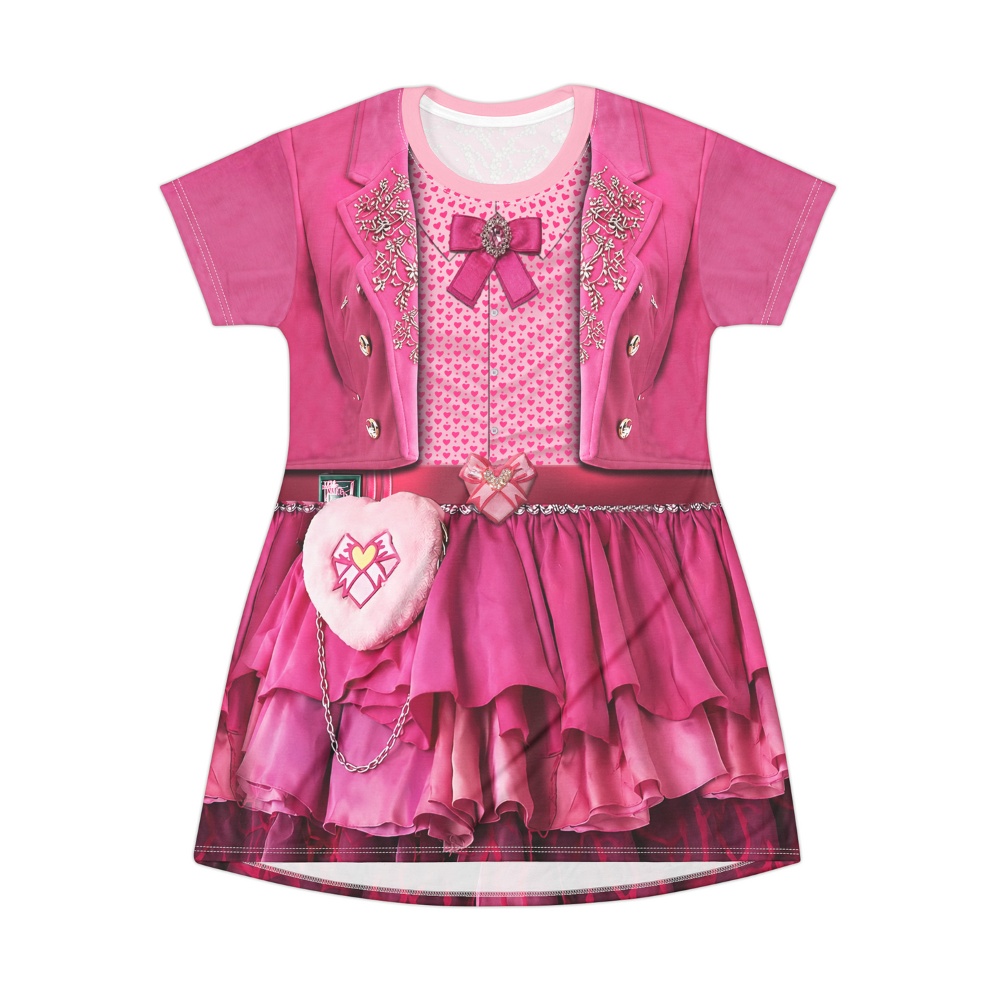 Pink Bubble Short Sleeve Dress, Descendants 5 Wicked Wonderland Costume