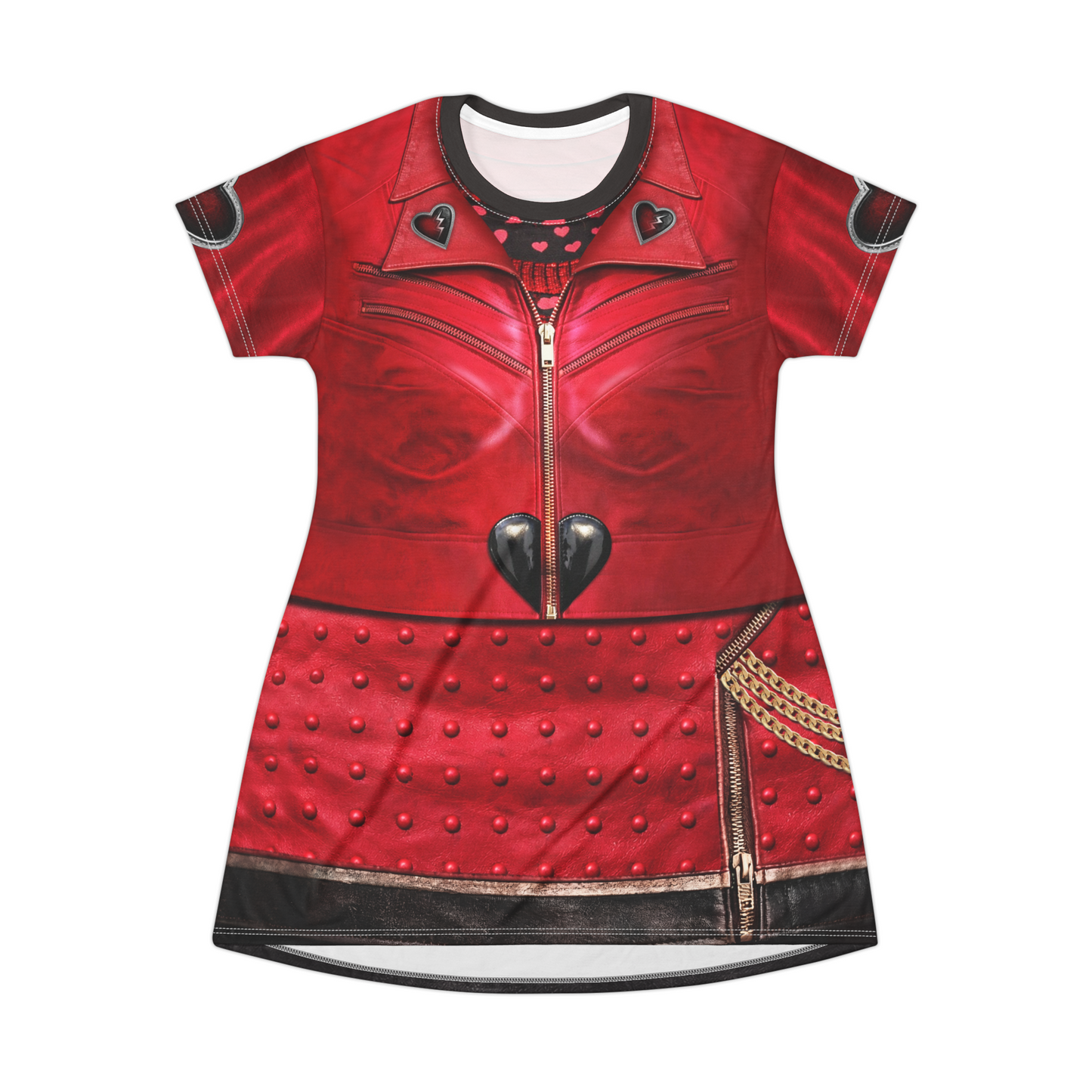 Red Jacket Short Sleeve Dress, Descendants 5 Wicked Wonderland Costume