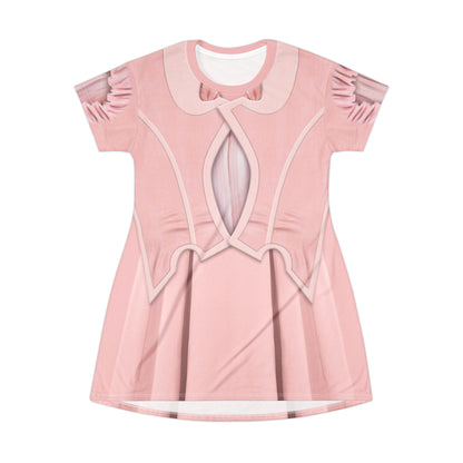 Glinda Pink Good Witch Short Sleeve Dress, Wicked Character Inspired Costume